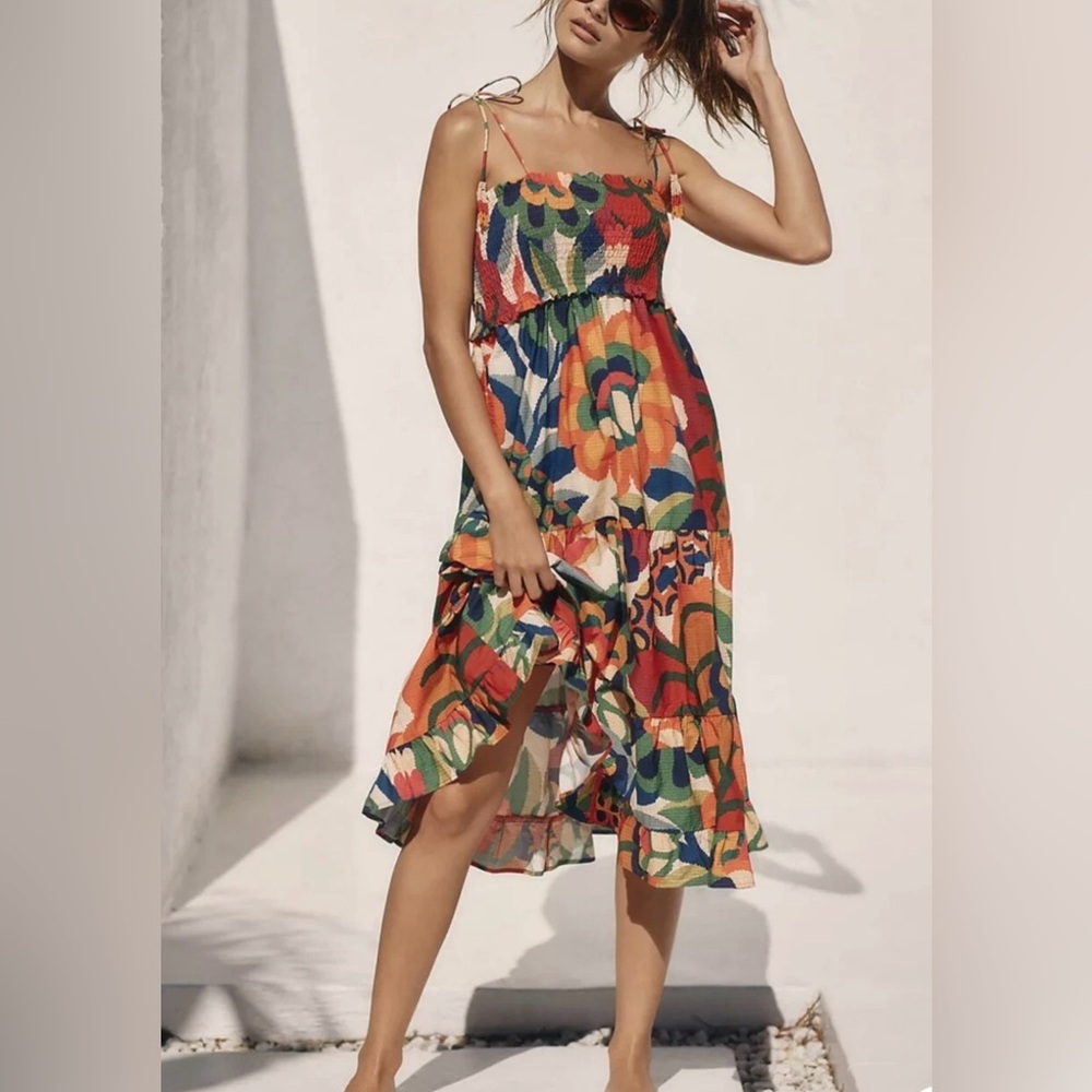 Farm Rio x Anthropologie Smocked Dress